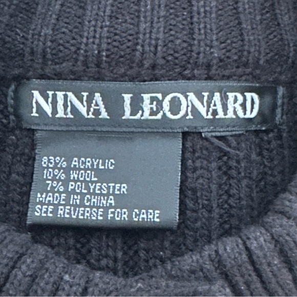 Nina Leonard Faux Fur Ribbed Sweater Cardigan - Picture 6 of 6